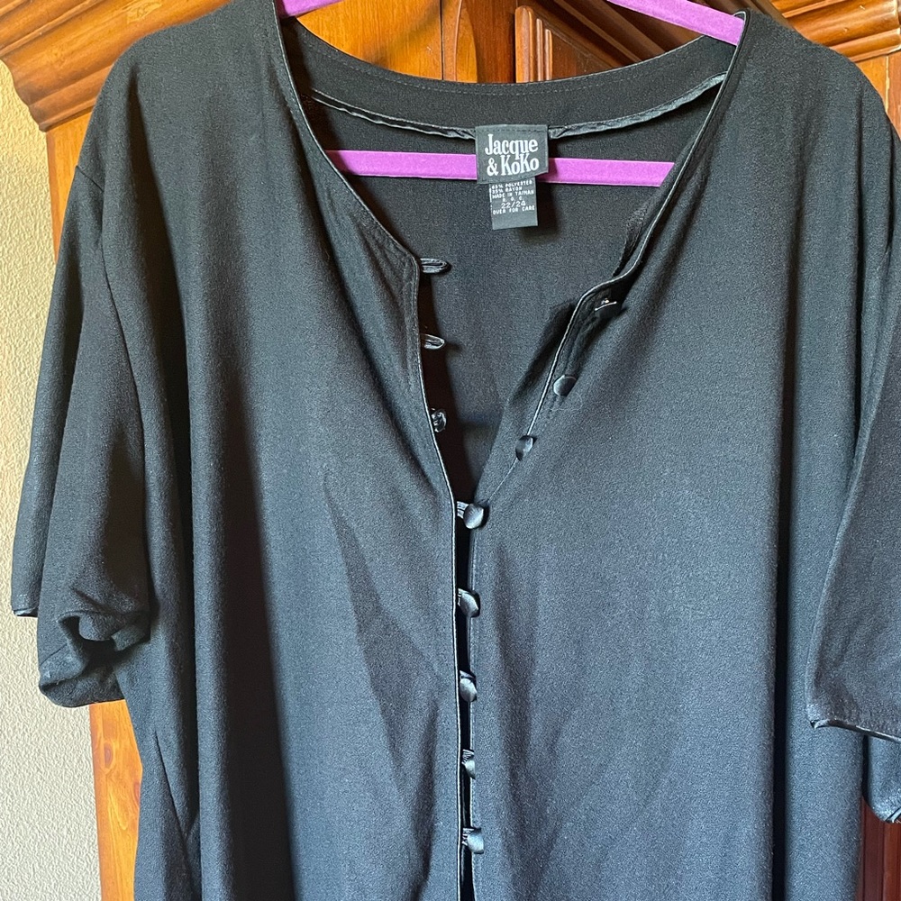 Elegant black top from Jacque & Koko.